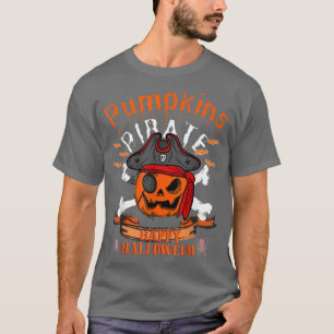 T-shirt Citrouille Pirate Happy Halloween, Humour Horror P