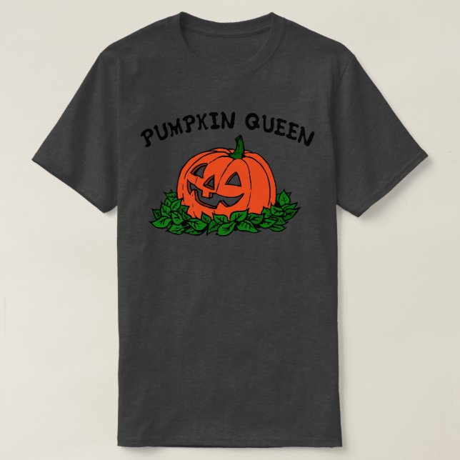 T-shirt CITROUILLE QUEEN Drôle Halloween Éffrayant Déplais (Design devant)