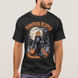 T-shirt Citrouille Reaper gothique Halloween Citrouille Éf