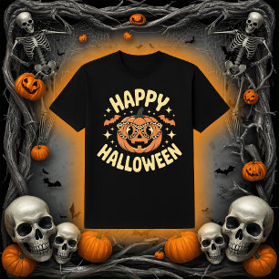 T-shirt Citrouille Rétro Joyeux Halloween