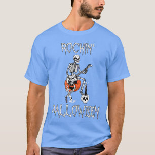 T-shirt Citrouille Rocking Halloween Guitare électrique Ha