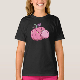 T-shirt Citrouille Rose Bubble Gum Halloween Pastel Mignon