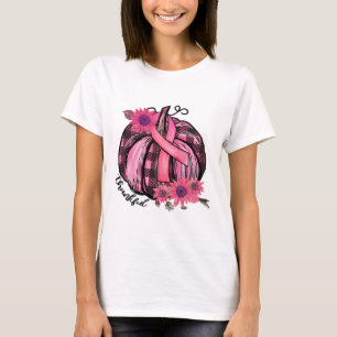 T-shirt Citrouille rose Tournesol Cerveau de sensibilisati