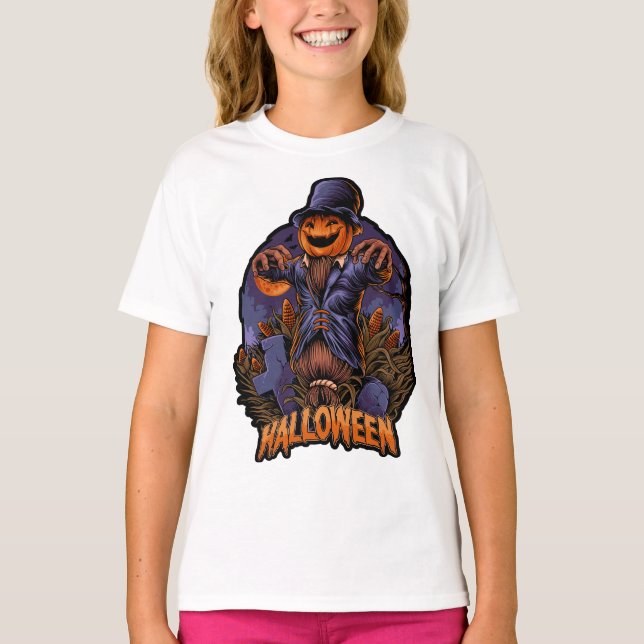 T-shirt citrouille Scarecrow Halloween (Devant)