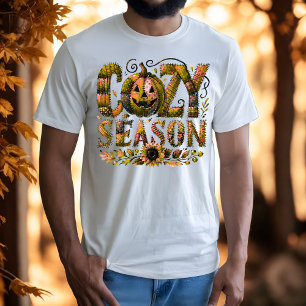 T-shirt Citrouille Seazon Patchwork