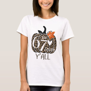 T-shirt Citrouille Six Sept Vous Tous 67 Drôle Mème Nombre