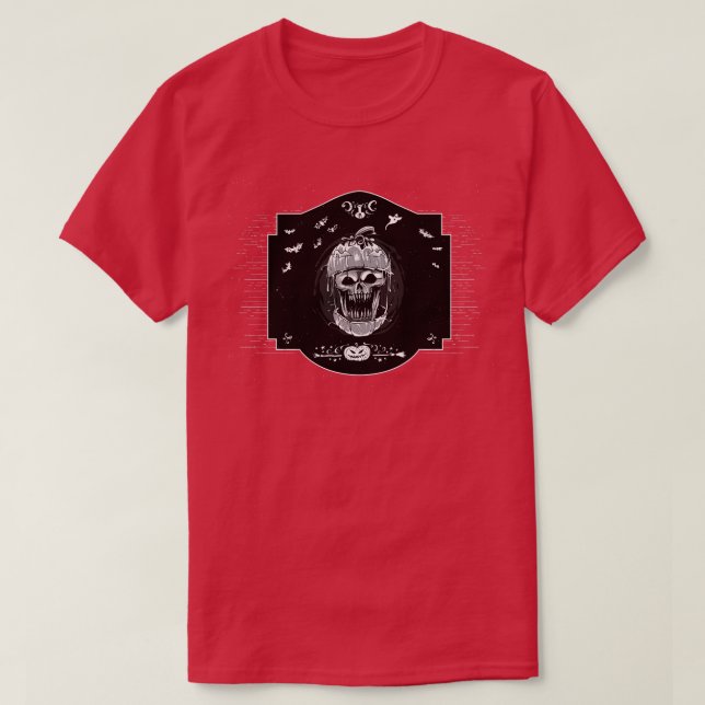 T-shirt Citrouille Skeleton (Design devant)