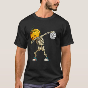 T-shirt Citrouille Skeleton Femme Joueuse de volley-ball m