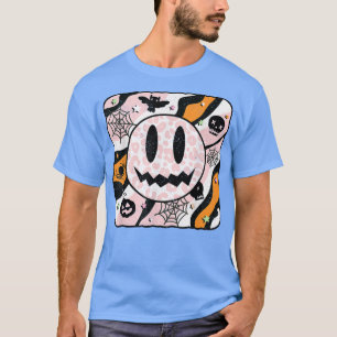 T-shirt Citrouille Smile Face Chemise Drôle Halloween Cost