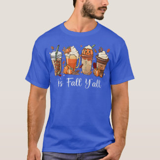 T-shirt Citrouille Spice Coffee Latte Son Automne Yall Aut