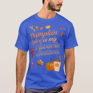 T-shirt Citrouille Spice est ma saison préférée Feuilles d