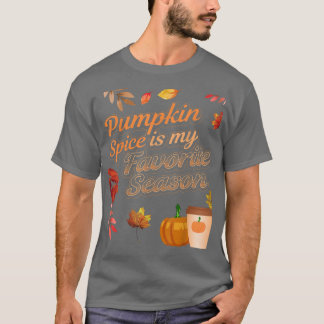 T-shirt Citrouille Spice est ma saison préférée Feuilles d