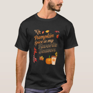 T-shirt Citrouille Spice est ma saison préférée Feuilles d
