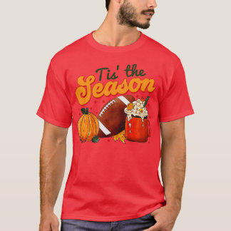 T-shirt Citrouille Spice Football C'Est La Saison Automne 
