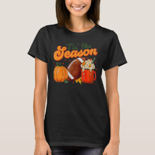 T-shirt Citrouille Spice Football C'Est La Saison Automne 