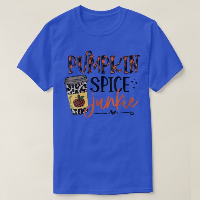 T-shirt Citrouille Spice Junkie Fall Vibes Western Leopard (Design devant)