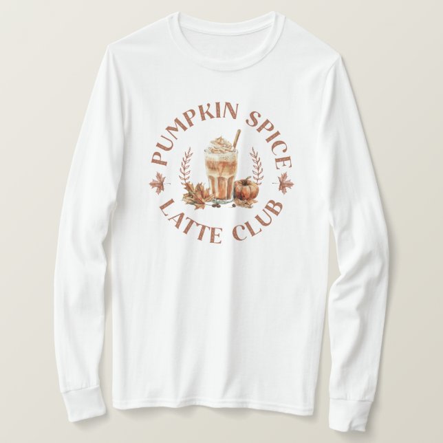 T-shirt Citrouille Spice Latte Club Automne Automne (Design devant)