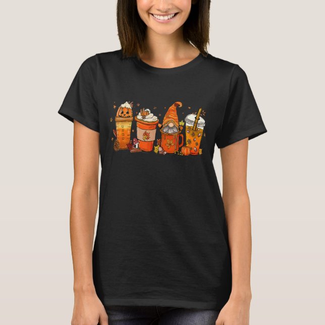 T-shirt Citrouille Spice Latte Fall Café Citrouille Spice  (Devant)
