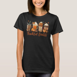 T-shirt Citrouille Spice Latte Fall Café One Thankful Den