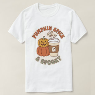 T-shirt Citrouille Spice & Mignon Fantôme Halloween Café D