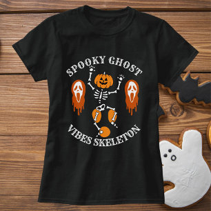 T-shirt Citrouille squelette Halloween fantôme épouvantabl