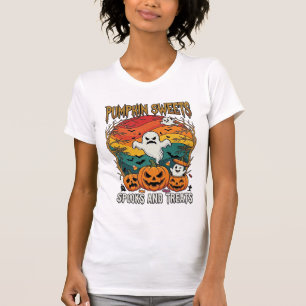 T-shirt Citrouille Sucreries Esprits Traitements Halloween