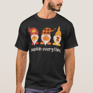 T-shirt Citrouille Tout mignon automne Gnomes automne auto
