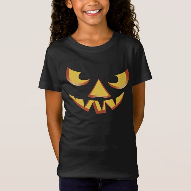T-Shirt Citrouille visage 3 pour Halloween (Devant)