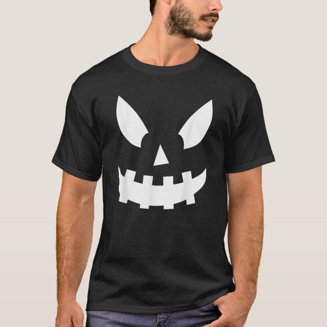 T-shirt Citrouille Visage de Jack O Lantern  (Devant)
