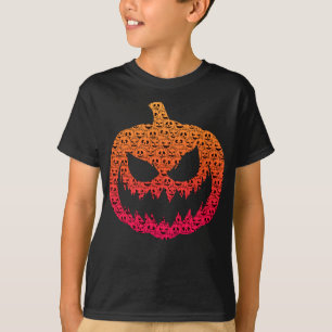 T-shirt Citrouilles colorés éffrayants - Motif d'Halloween