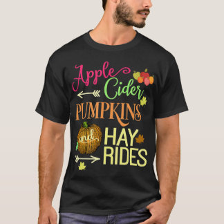 T-shirt Citrouilles de cidre de pomme et Hayrides mignonne