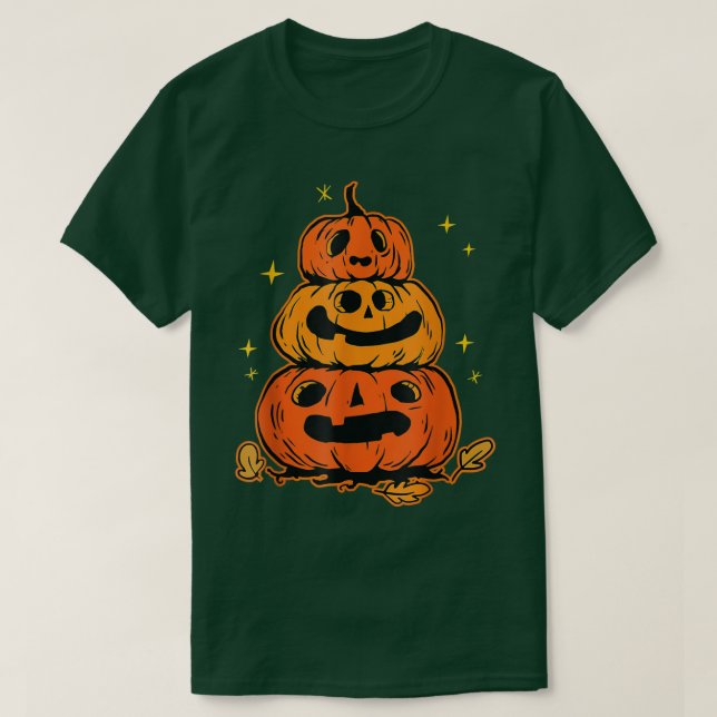 T-shirt Citrouilles d'Halloween - Graphique tour Citrouill (Design devant)