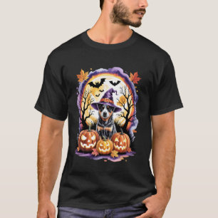 T-shirt Citrouilles d'Halloween Spooky Blue Heeler Austral