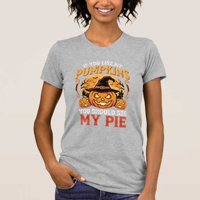T-shirt Citrouilles Drôles de conception de tarte d'Hallow (Devant)