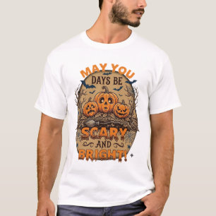 T-shirt Citrouilles effrayantes et lumineuses d'Halloween 