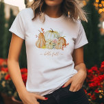 T-shirt Citrouilles et fleurs d'automne<br><div class="desc">Laissez-vous tenter par les couleurs vives et les ambiances douillettes de la saison grâce à ce tee inspiré de la nature.</div>