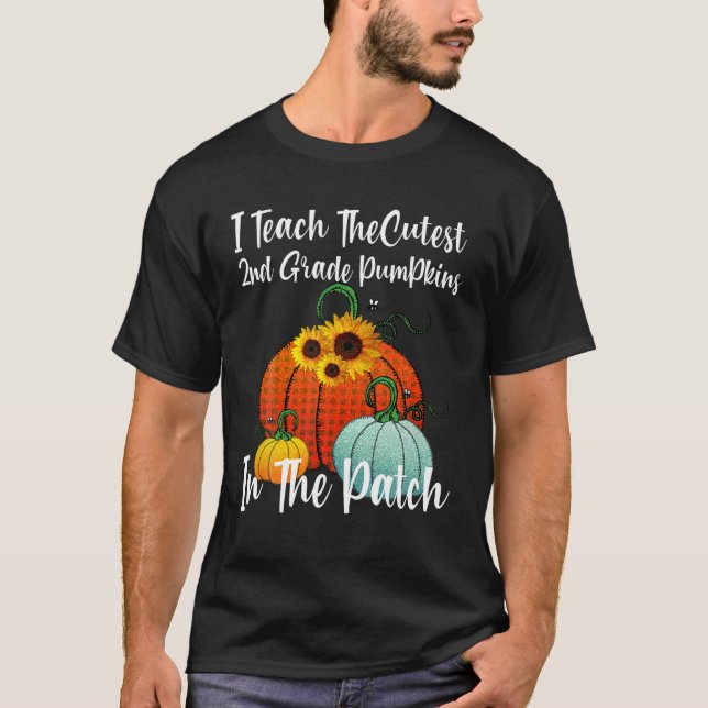 T-shirt Citrouilles les plus grossiers à Patch Enseignant  (Devant)