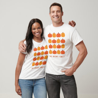 T-shirt Citrouilles Mignonnes Famille Personnalisée Saison