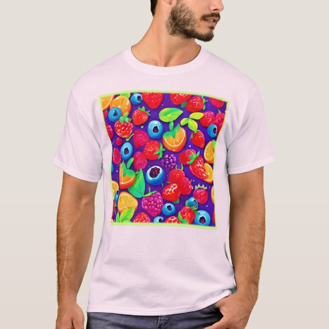 T-shirt Citrus et baies éclatées (Devant)