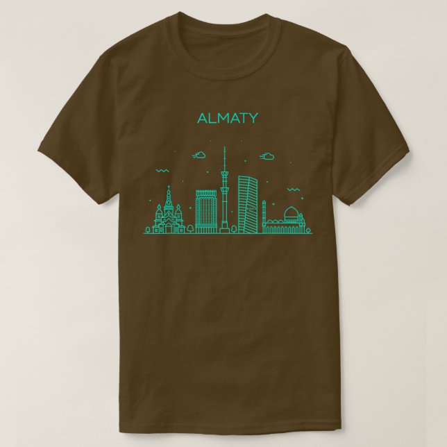 T-shirt City Night Almaty (Design devant)