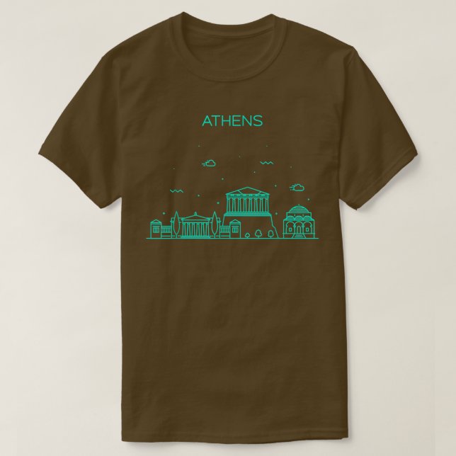 T-shirt City Night Athens (Design devant)