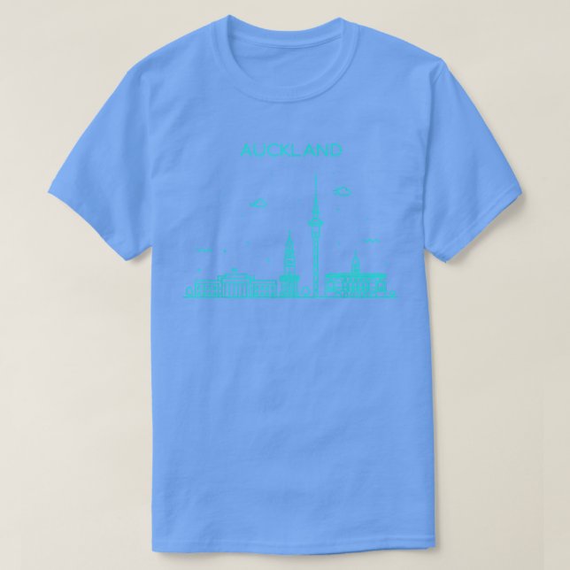 T-shirt City Night Auckland (Design devant)