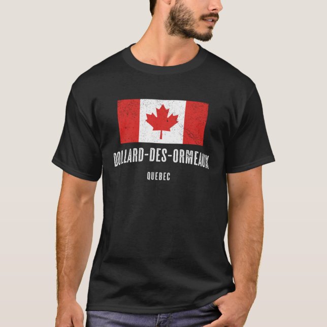 T-shirt City of Dollard des Ormeaux  CANADA Canadian Flag (Devant)