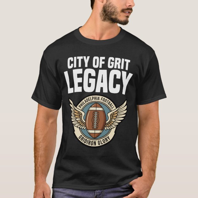 T-SHIRT CITY OF GRIT LEGACY - PHILADELPHIA FOOTBALL (Devant)