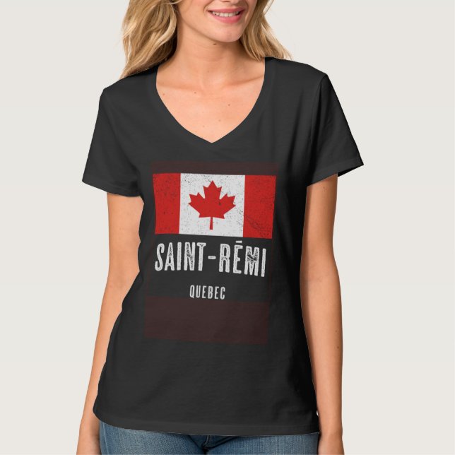 T-shirt City of Saint Rémi  CANADA Canadian Flag Souvenir (Devant)