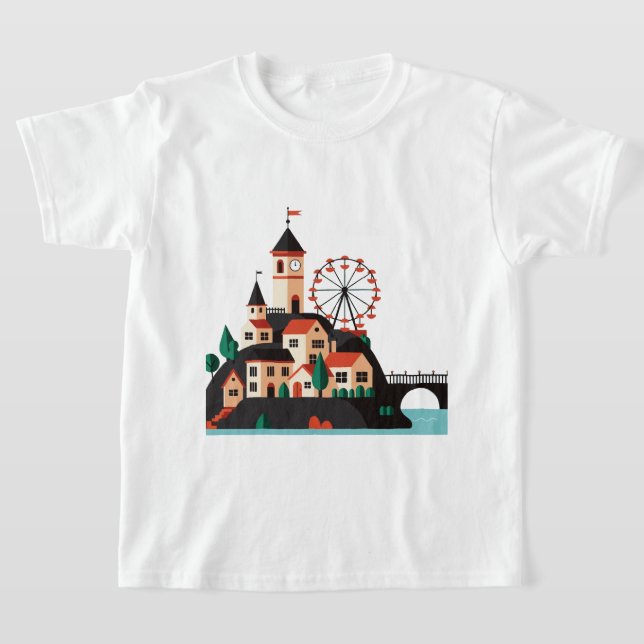 T-shirt Cityscape with Ferris wheel (Poser)
