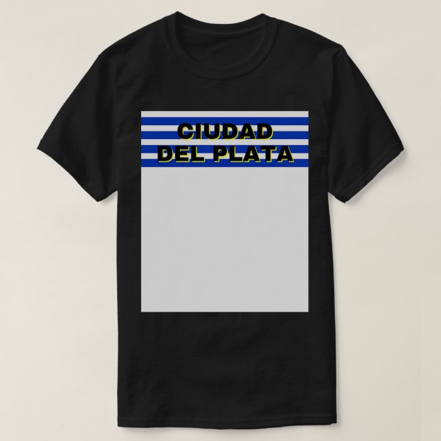 T-shirt Ciudad del Plata en Uruguay Drapeaux rayés (Design devant)