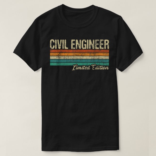 T-shirt Civil Engineer Ltd EditionBridge Builder Engineeri (Design devant)