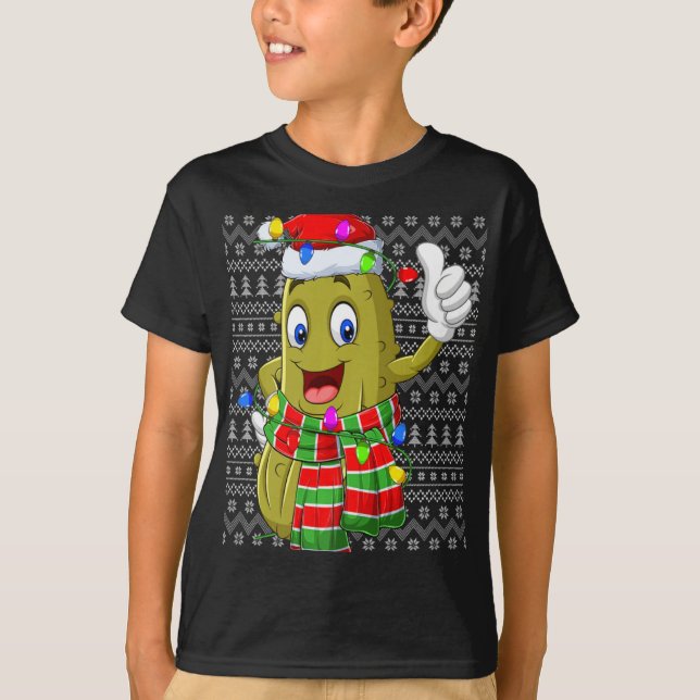 T-shirt Ckle Ugly Xmas Lighting Santa Ckle Christmas T Shi (Devant)