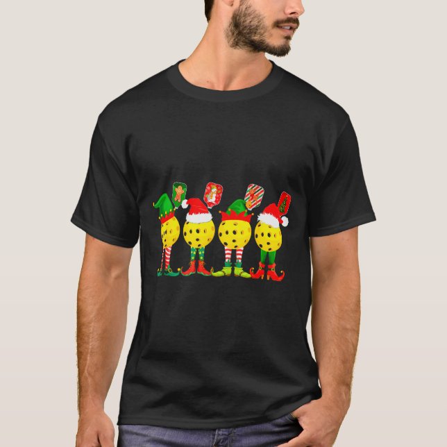 T-shirt Ckleball Players Christmas Holiday Merry Christmas (Devant)